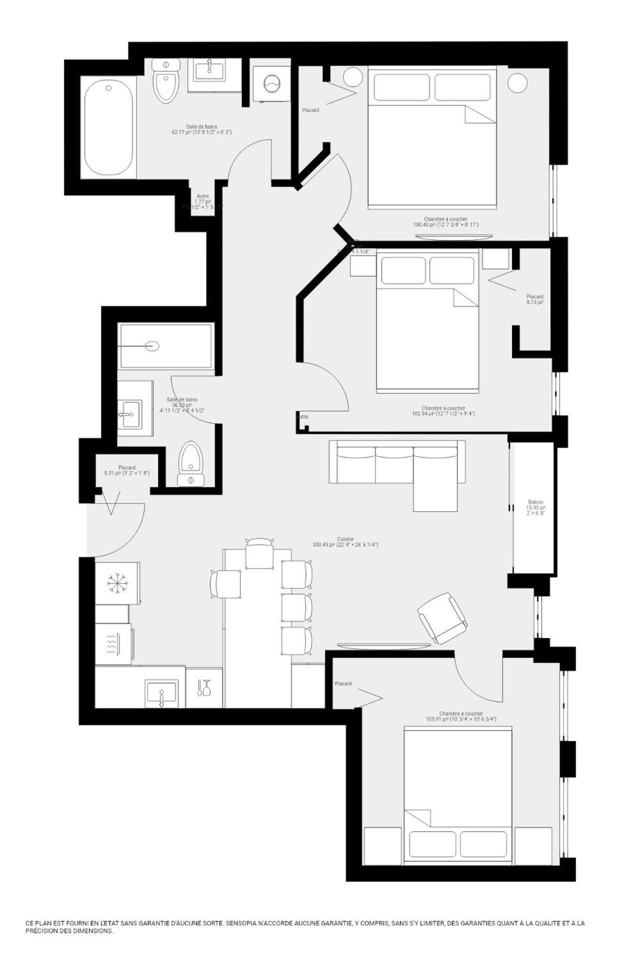 Initial / Fleuriste +parking / Centre-ville Qc Appartement